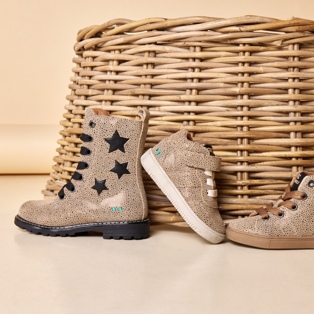 Hailee Happy Biker Boots Meisjes Taupe