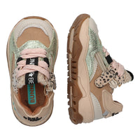 BunniesJR Lage Sneakers Meisjes Beige Wit Groen