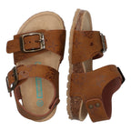 Bonny Beach Platte Sandalen Jongens Cognac