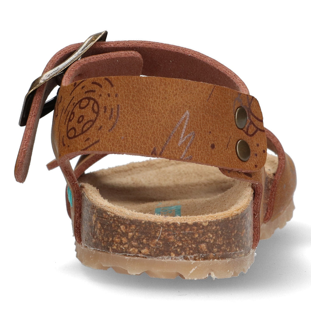 Bonny Beach Platte Sandalen Jongens Cognac