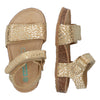 Bimi Beach 225408-932 Platte Sandalen Meisjes Goud