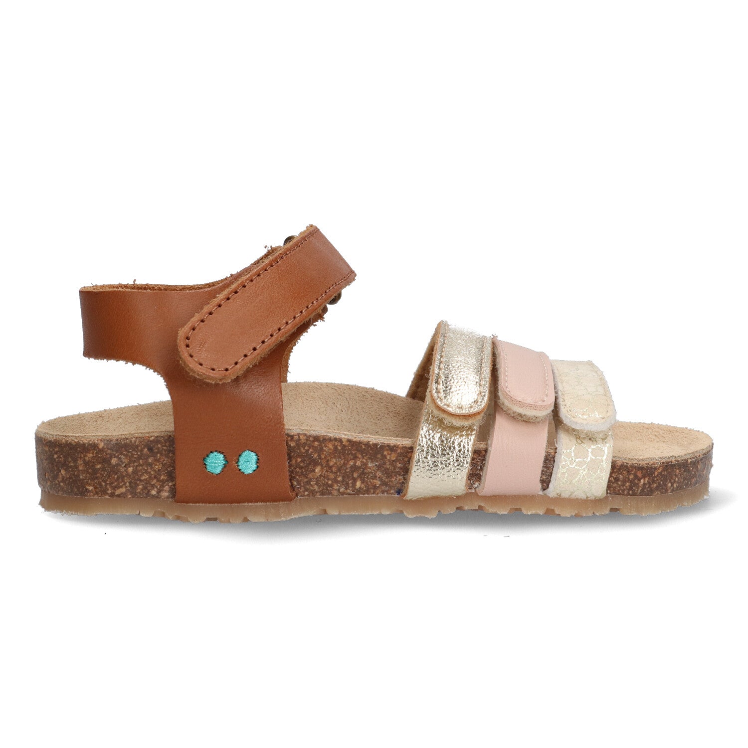 Babs Beach Platte Sandalen Meisjes Cognac
