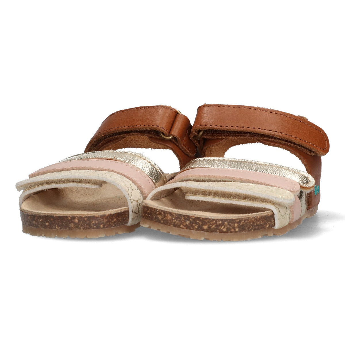 Babs Beach Platte Sandalen Meisjes Cognac