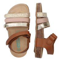 Babs Beach 225415-713 Platte Sandalen Meisjes Cognac