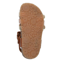 Babs Beach 225415-713 Platte Sandalen Meisjes Cognac