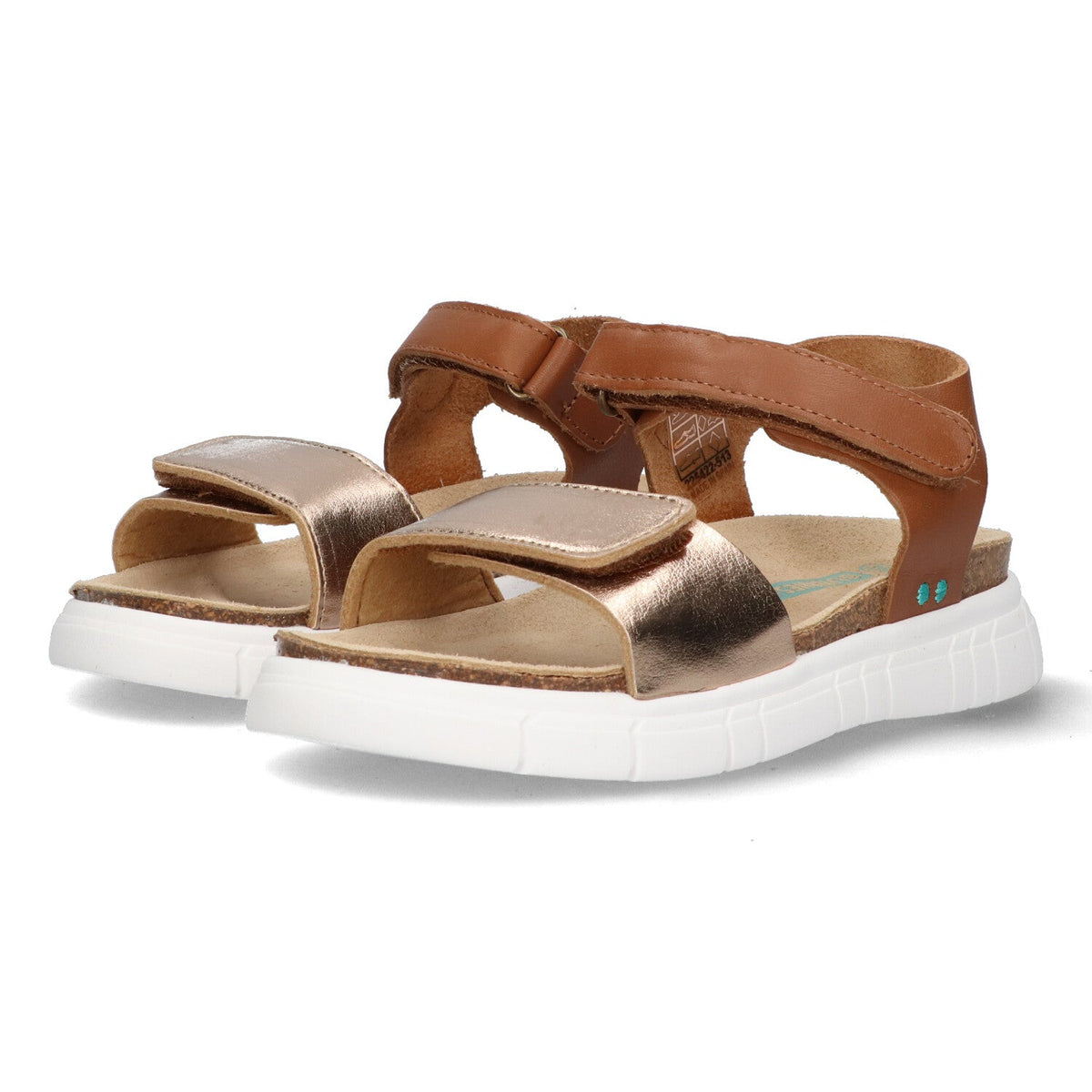 Bregje Beach Platte Sandalen Meisjes Cognac