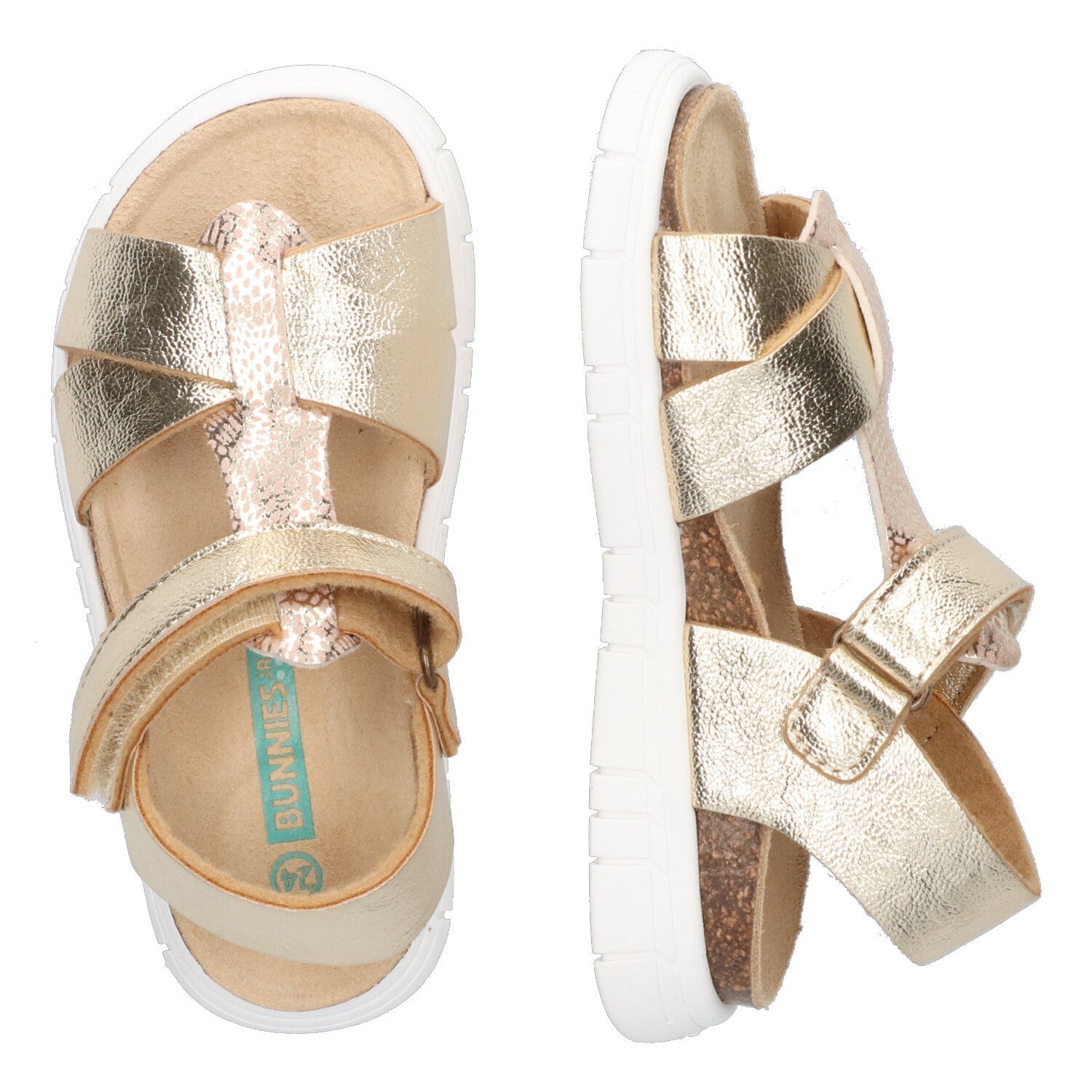 Brenda Beach Platte Sandalen Meisjes Goud