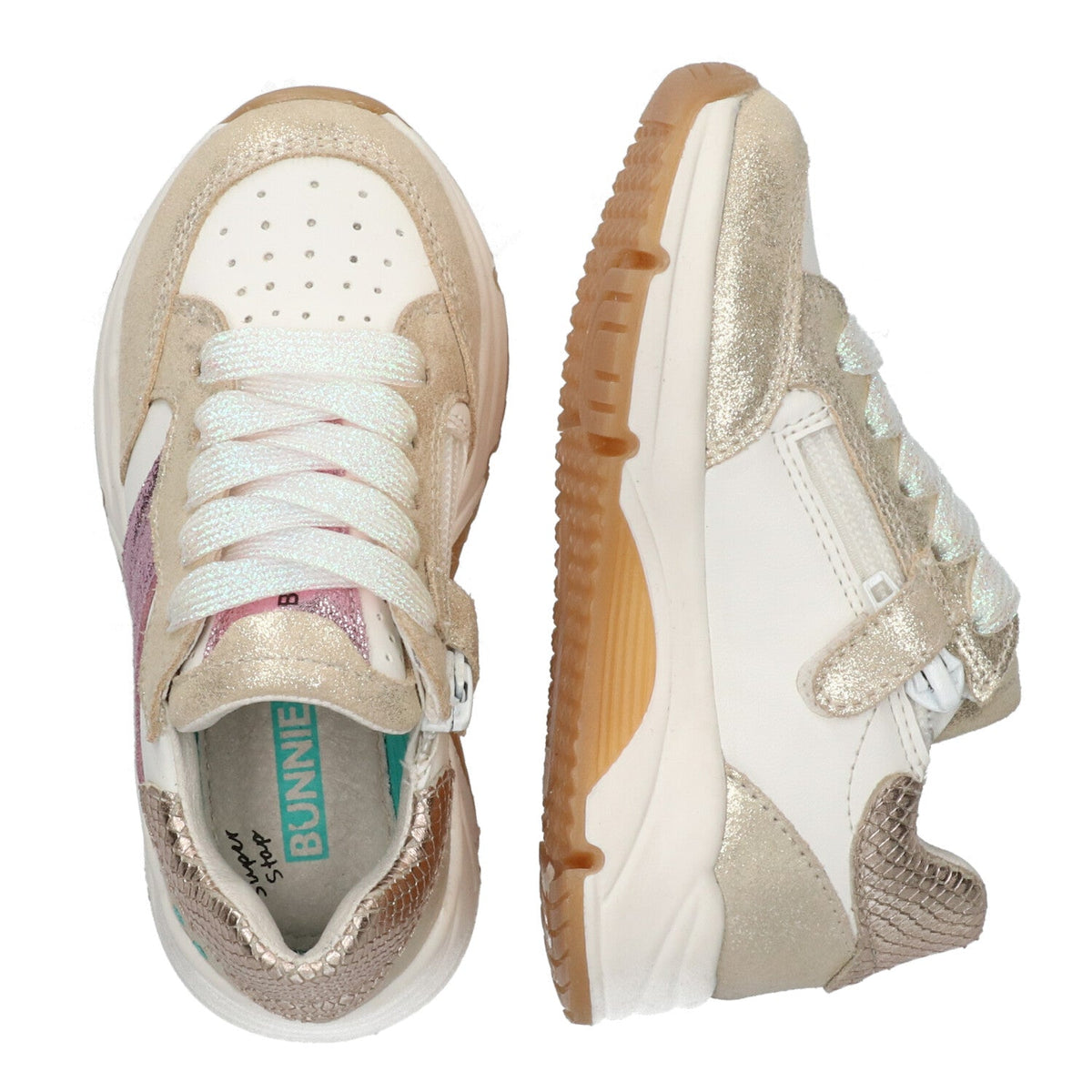 Fien Force Lage Sneakers Meisjes Goud