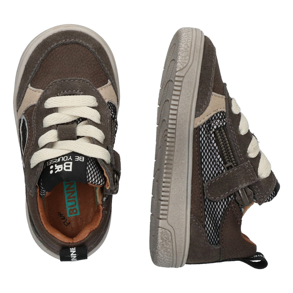 BunniesJR Maxime Mellow lage jongenssneakers bruin