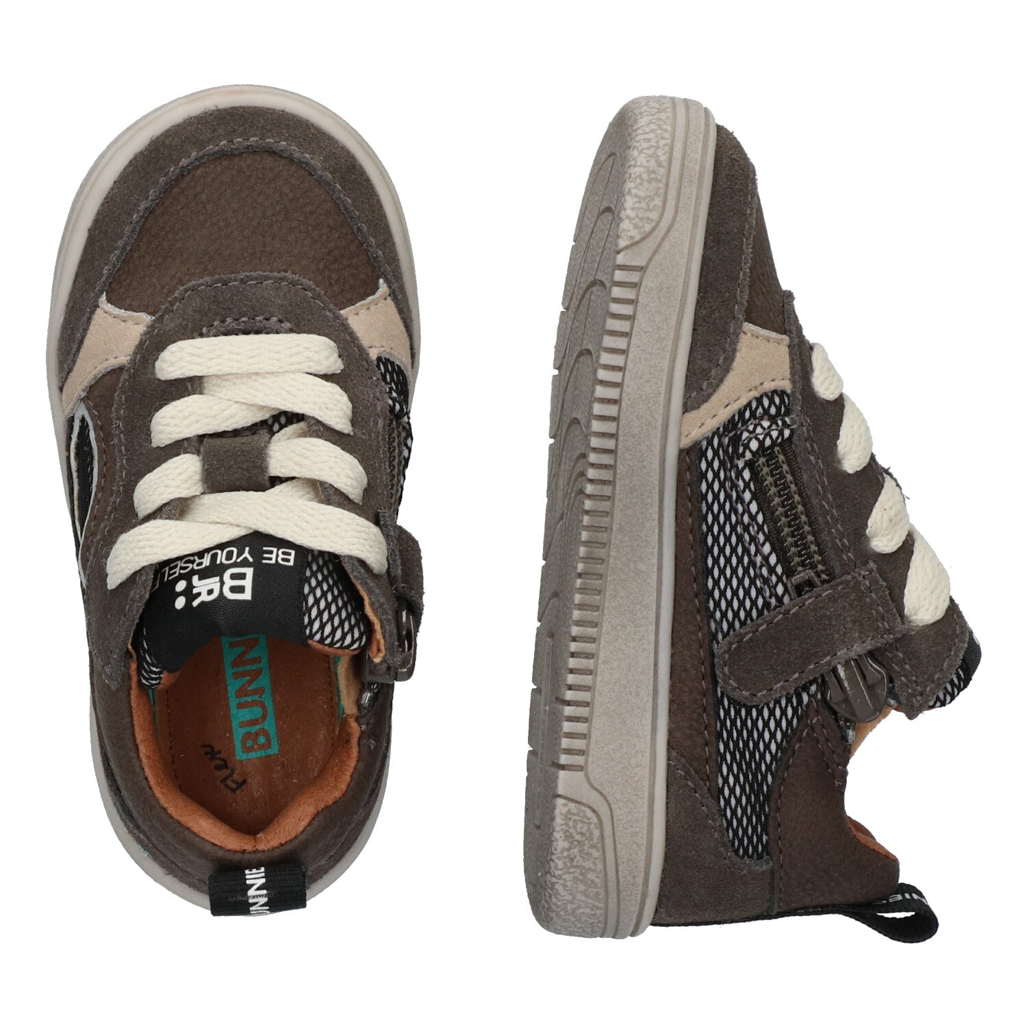 BunniesJR Maxime Mellow lage jongenssneakers bruin