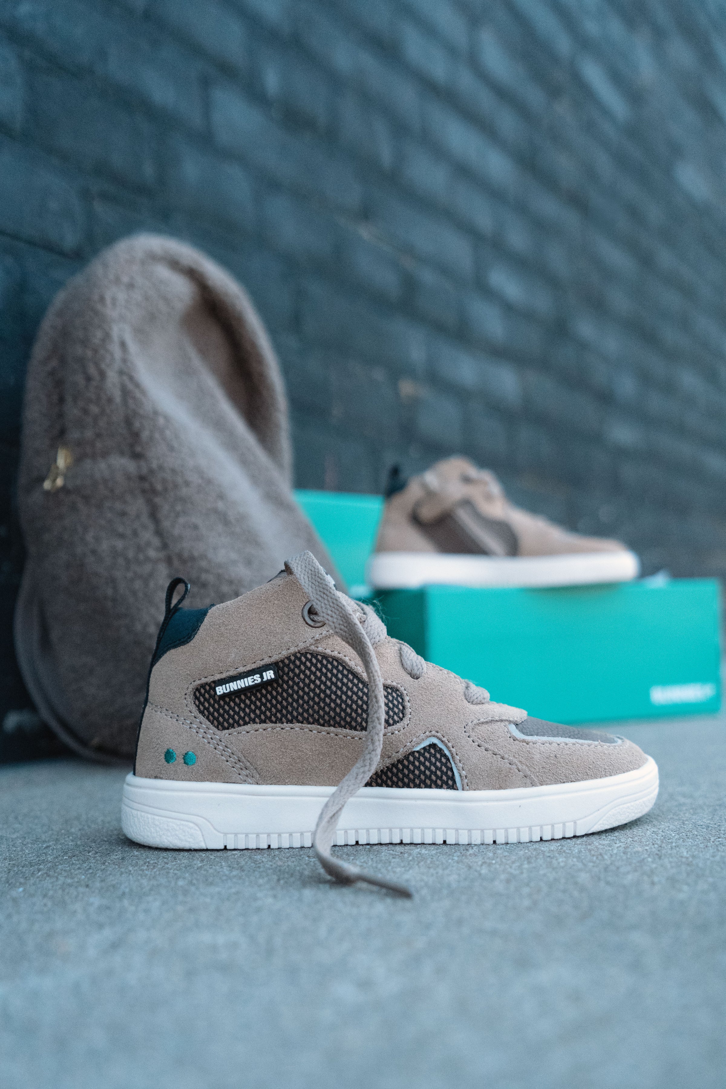 Moos Mellow Hoge Sneakers Jongens Bruin