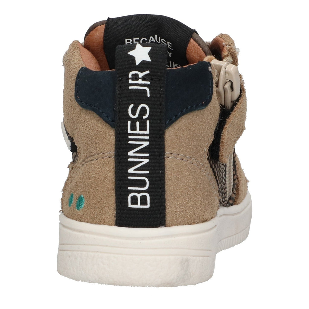 BunniesJR Moos Mellow hoge sneakers jongens bruin