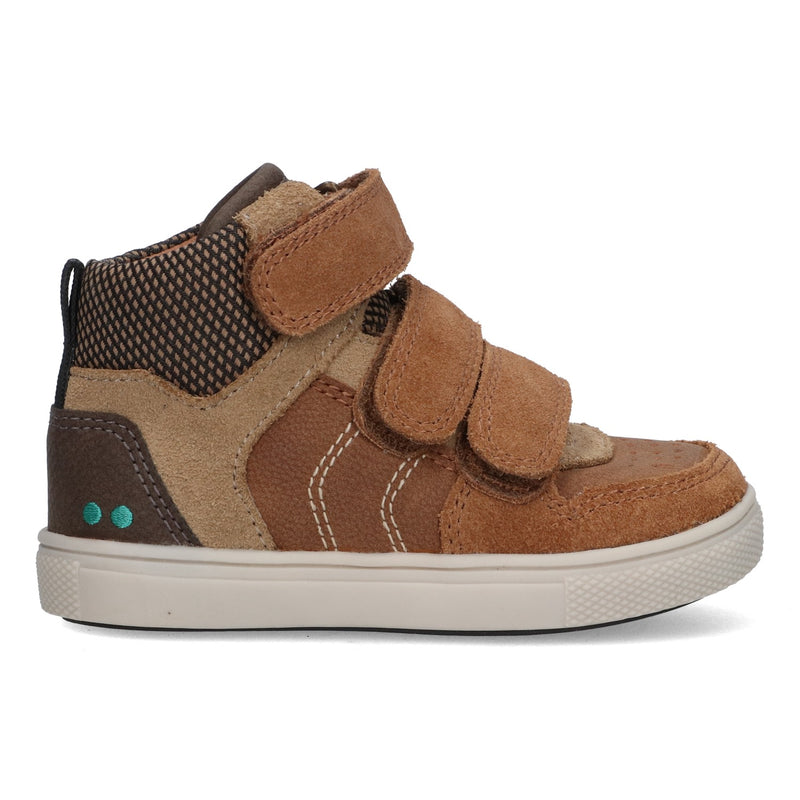BunniesJR Lio Louw hoge sneakers jongens cognac