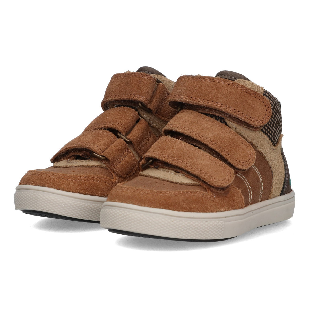 BunniesJR Lio Louw hoge sneakers jongens cognac