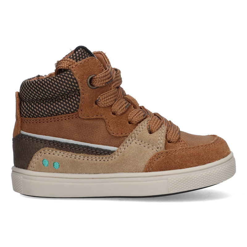 BunniesJR Liv Louw hoge sneakers jongens cognac