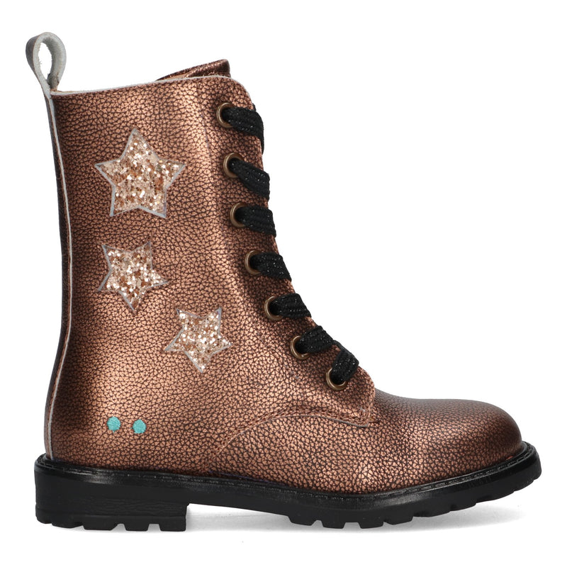 BunniesJR Hailee Happy biker boots meisjes bruin