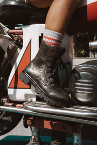 Saar Sterk Biker Boots Meisjes Grijs