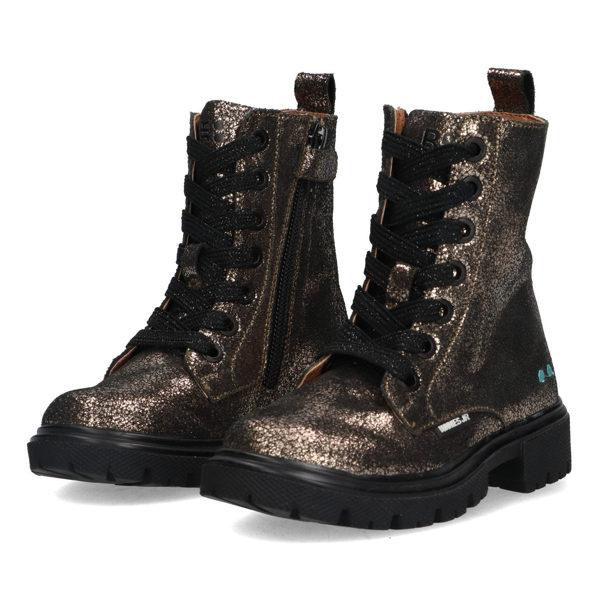 BunniesJR Saar Sterk biker boots meisjes grijs