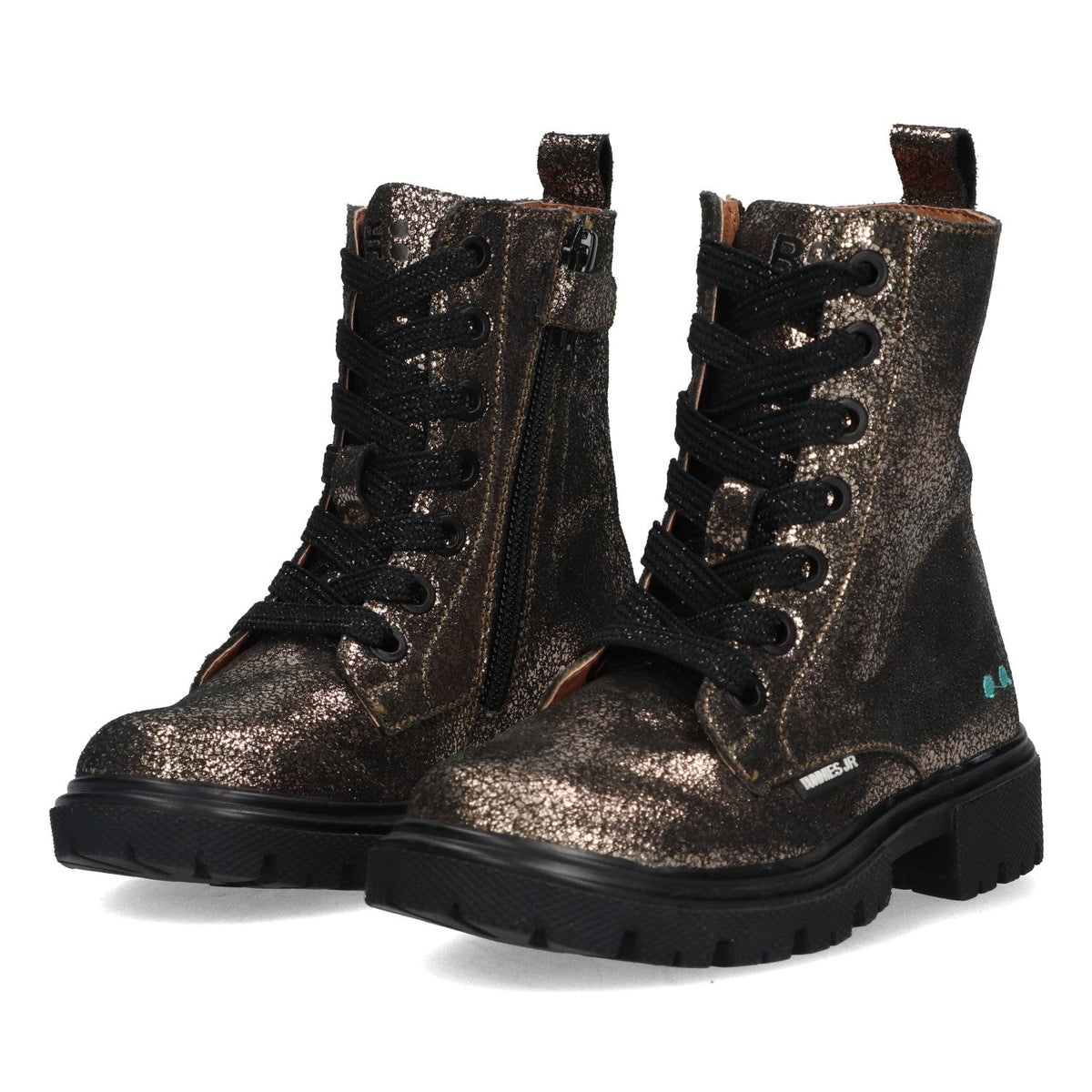 BunniesJR Saar Sterk biker boots meisjes grijs