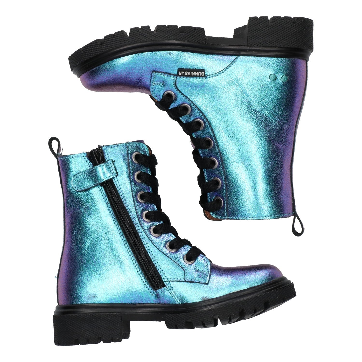 BunniesJR Saar Sterk biker boots meisjes blauw