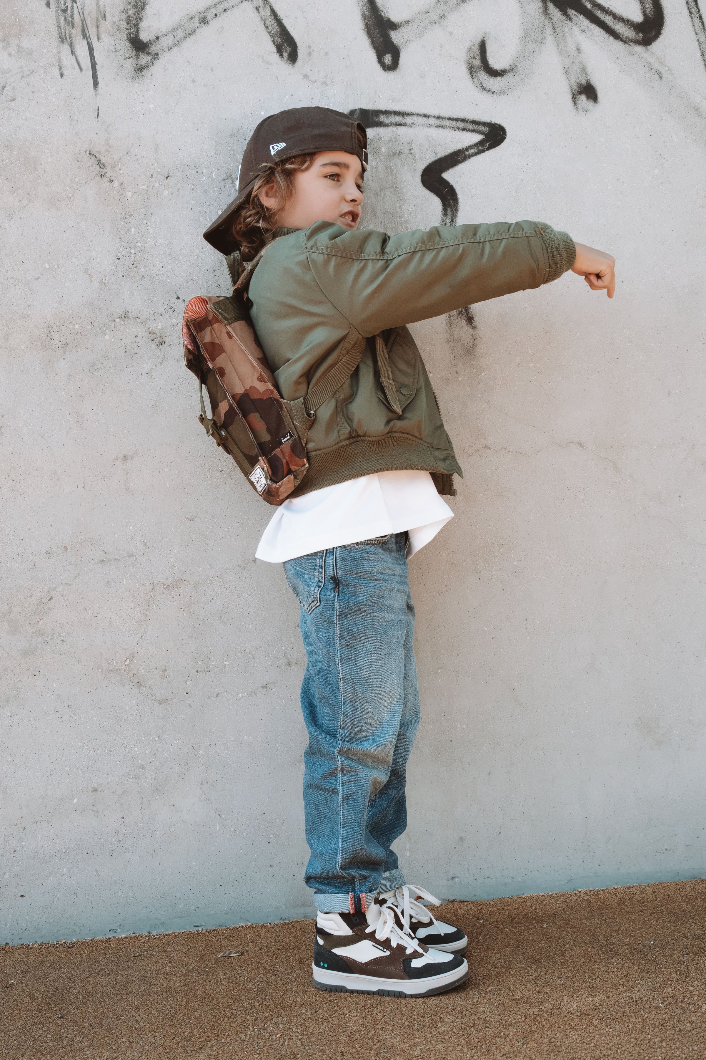 Billie Baas Hoge Sneakers Jongens Bruin