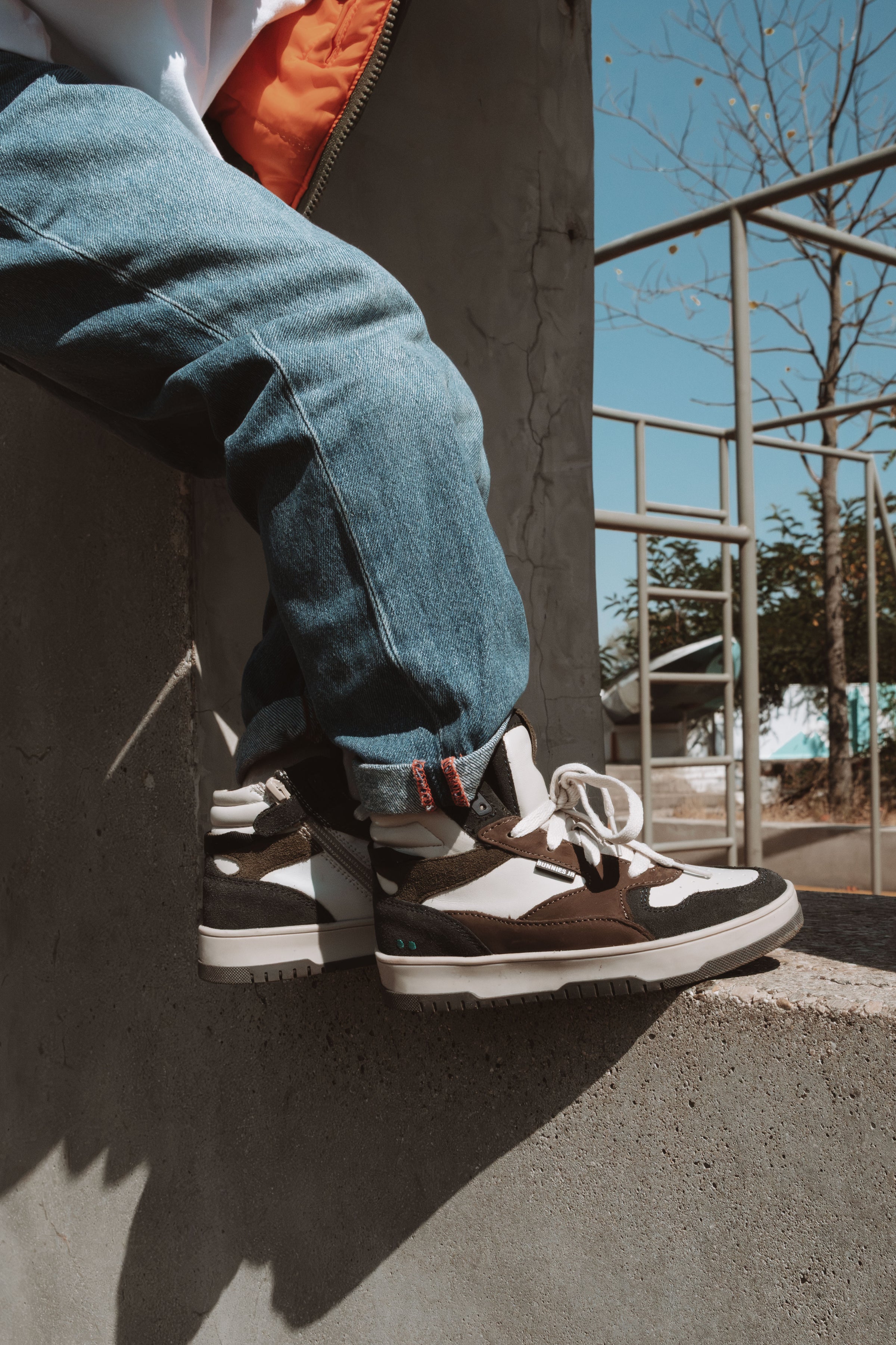 Billie Baas Hoge Sneakers Jongens Bruin