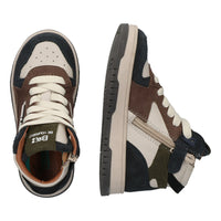 BunniesJR Billie Baas hoge sneakers jongens bruin