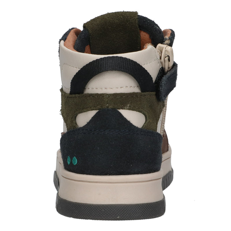 BunniesJR Billie Baas hoge sneakers jongens bruin