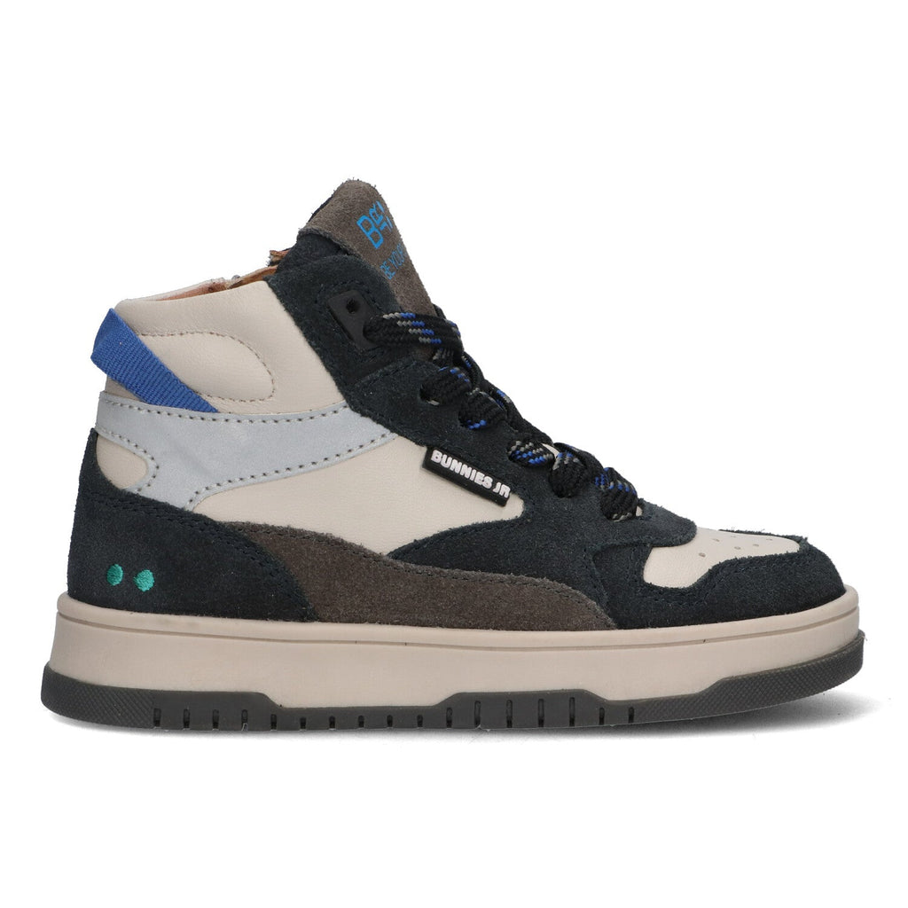 BunniesJR Billie Baas hoge sneakers jongens blauw