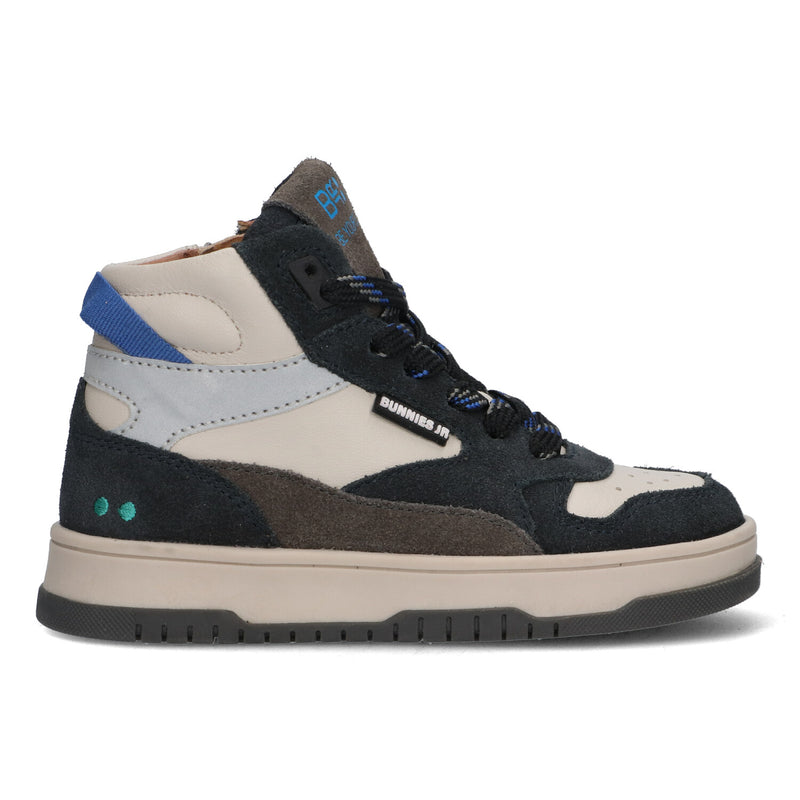 BunniesJR Billie Baas hoge sneakers jongens blauw