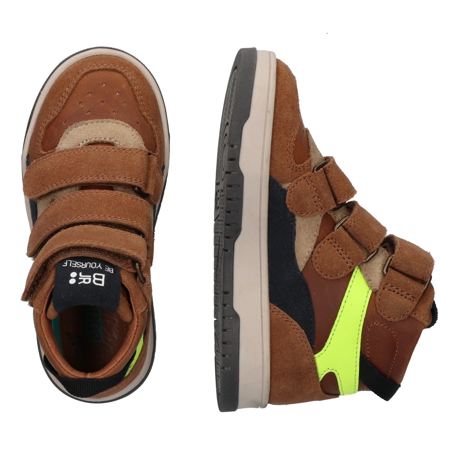 Benjamin Baas Hoge Sneakers Jongens Bruin