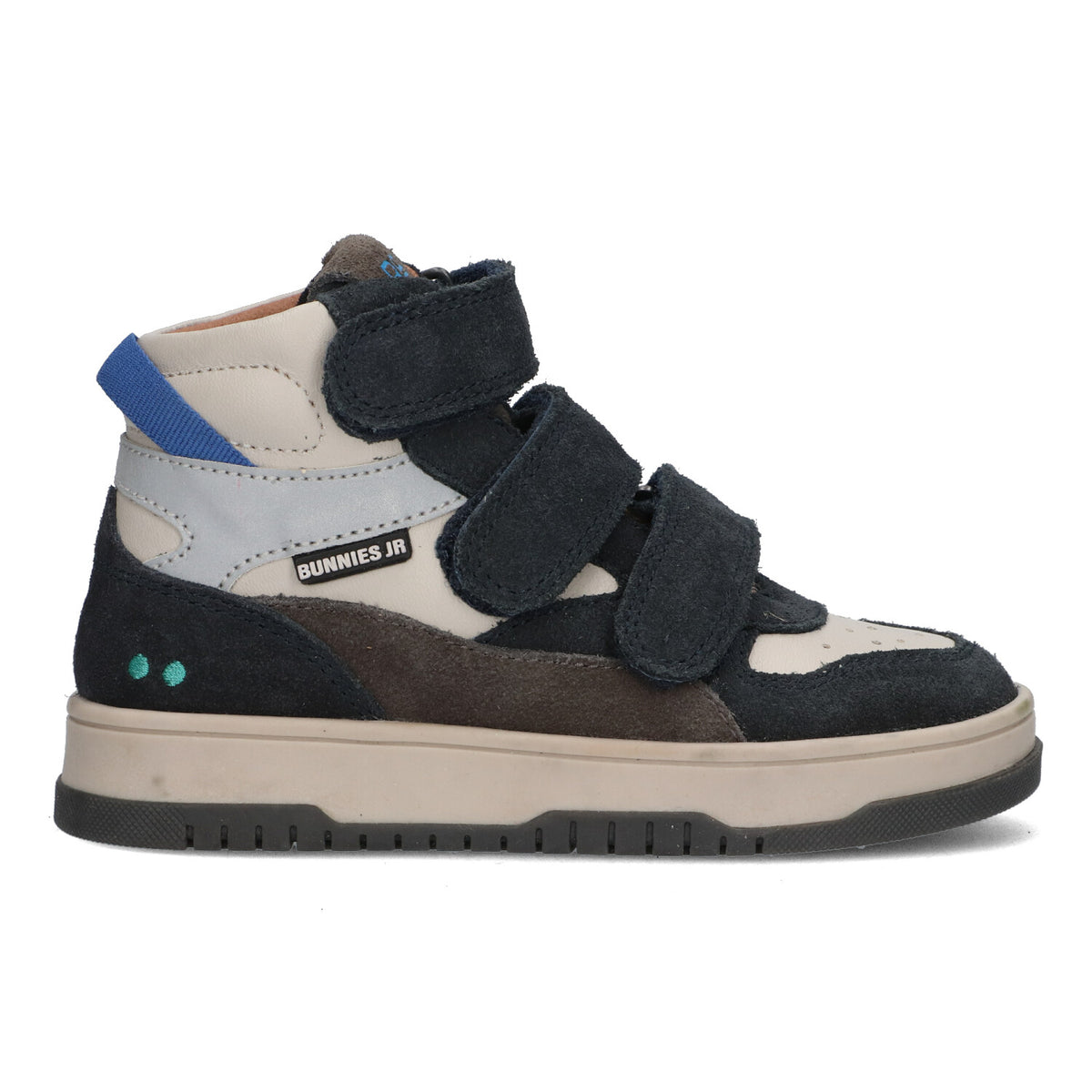 BunniesJR Benjamin Baas hoge sneakers jongens blauw