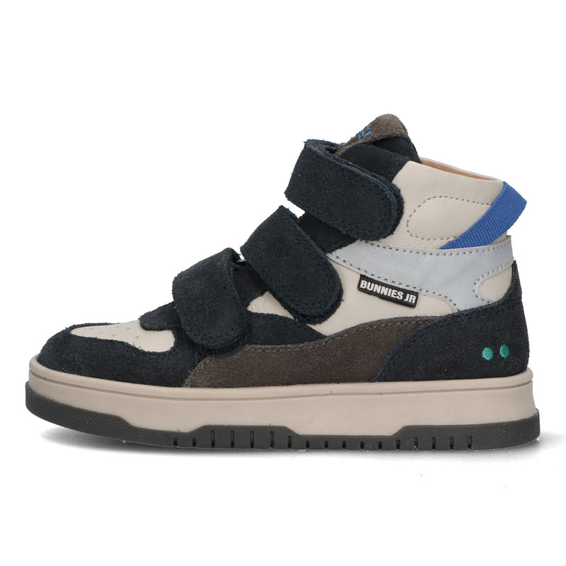 BunniesJR Benjamin Baas hoge sneakers jongens blauw