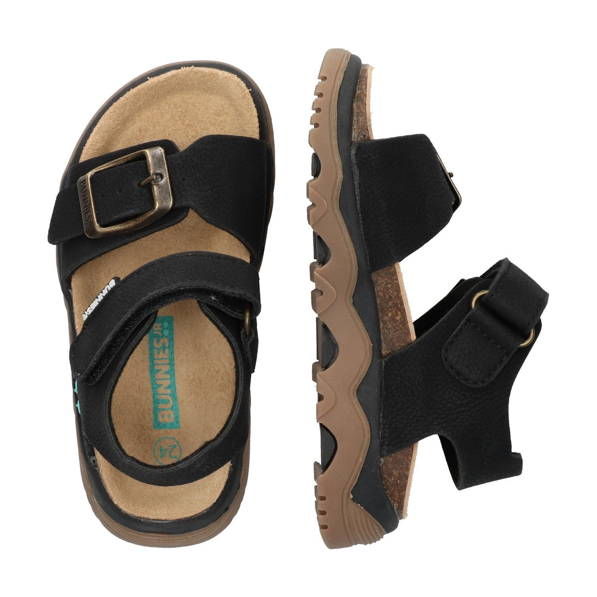 BunniesJR Raf Rock sandalen zwart jongens