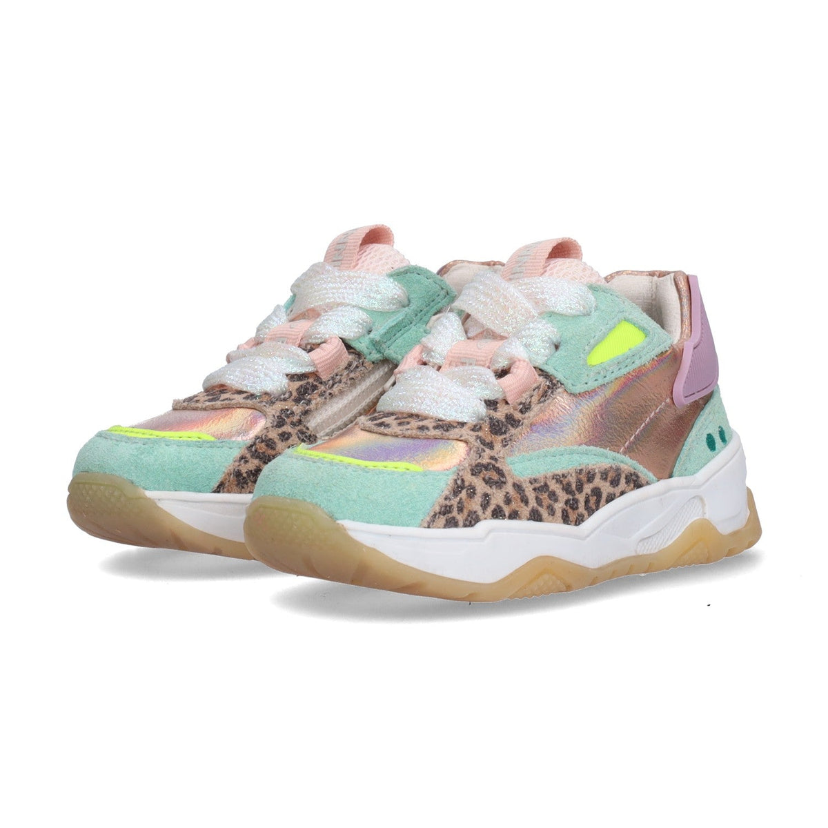 Cody Chunky Lage Sneakers Meisjes Groen
