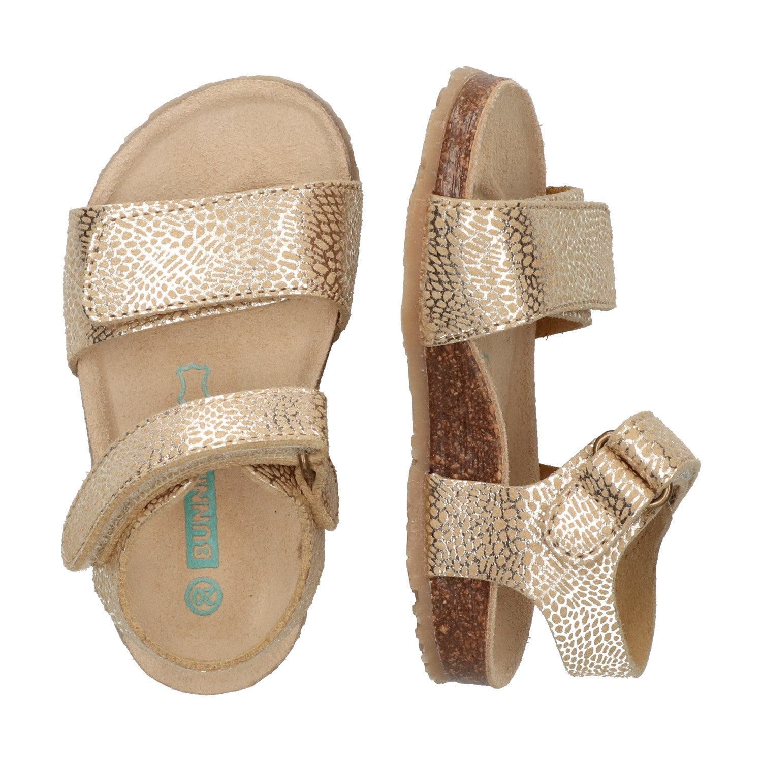 Bimi Beach Platte Sandalen Meisjes Beige