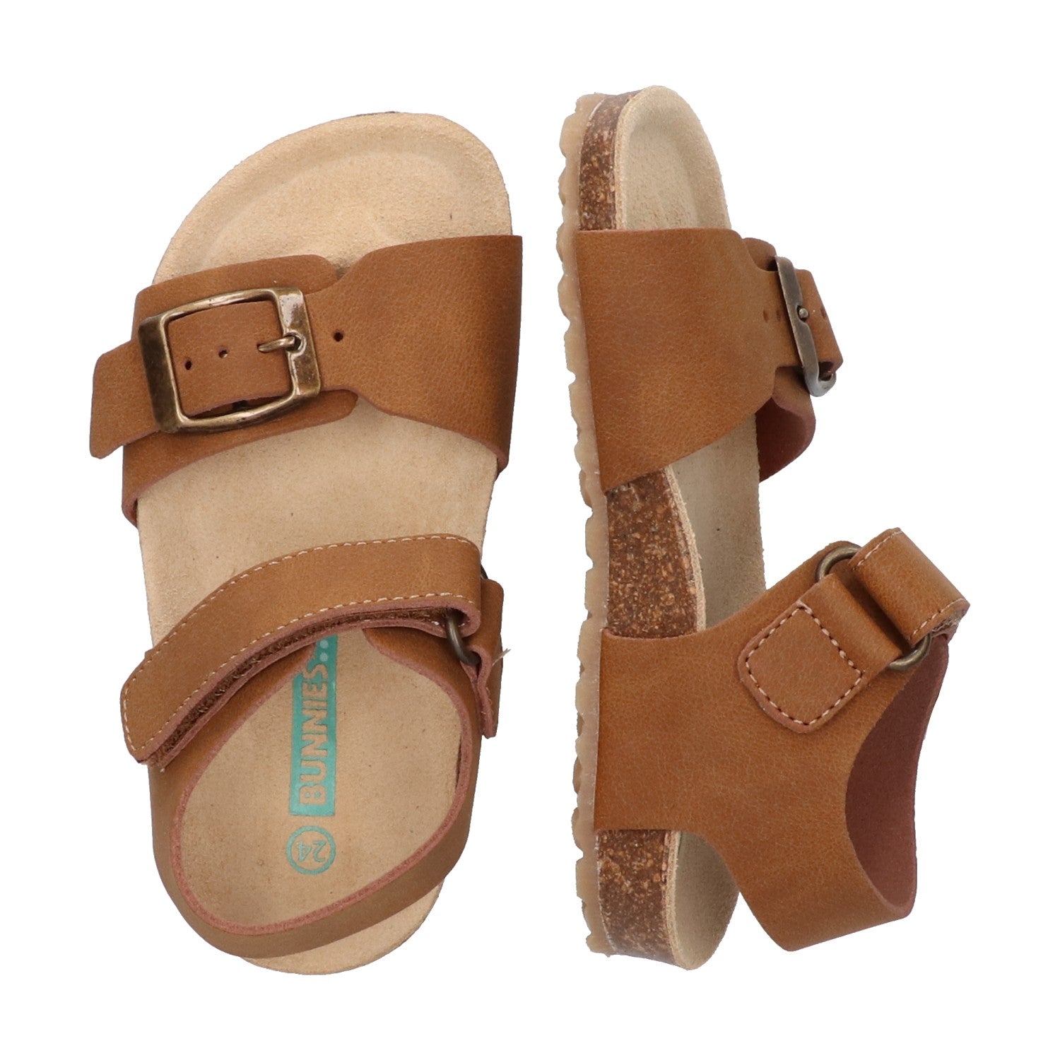 Ben Beach Platte Sandalen Jongens Cognac