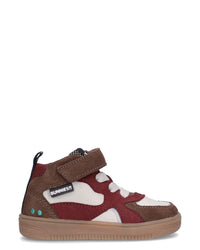MARLON MELLOW Unisex Sneakers Bruin met Rood