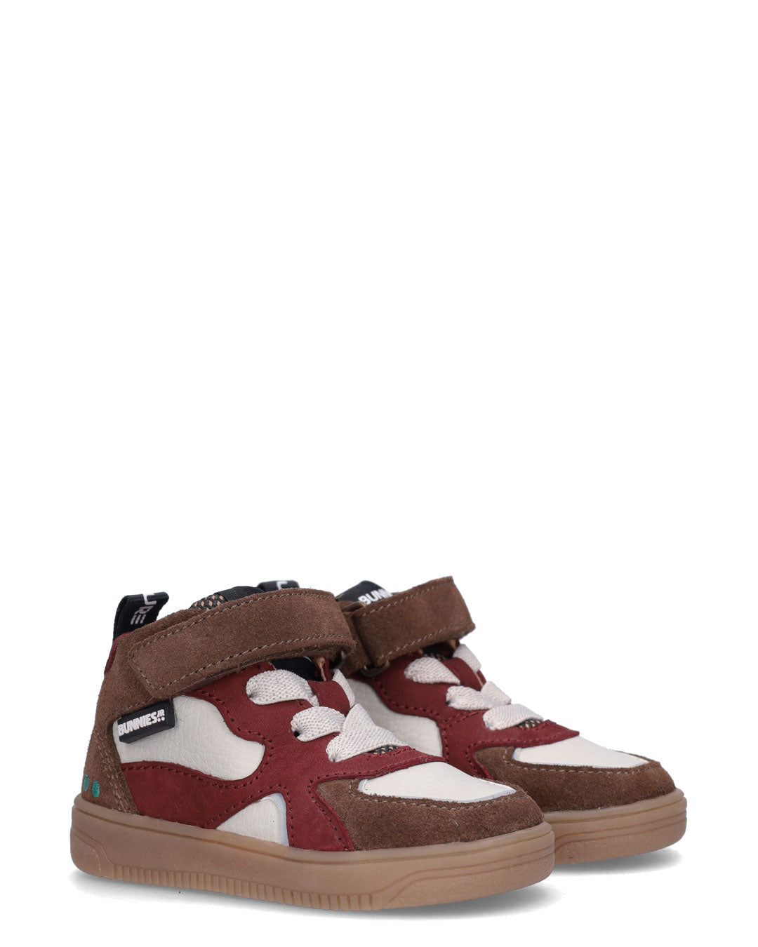MARLON MELLOW Unisex Sneakers Bruin met Rood