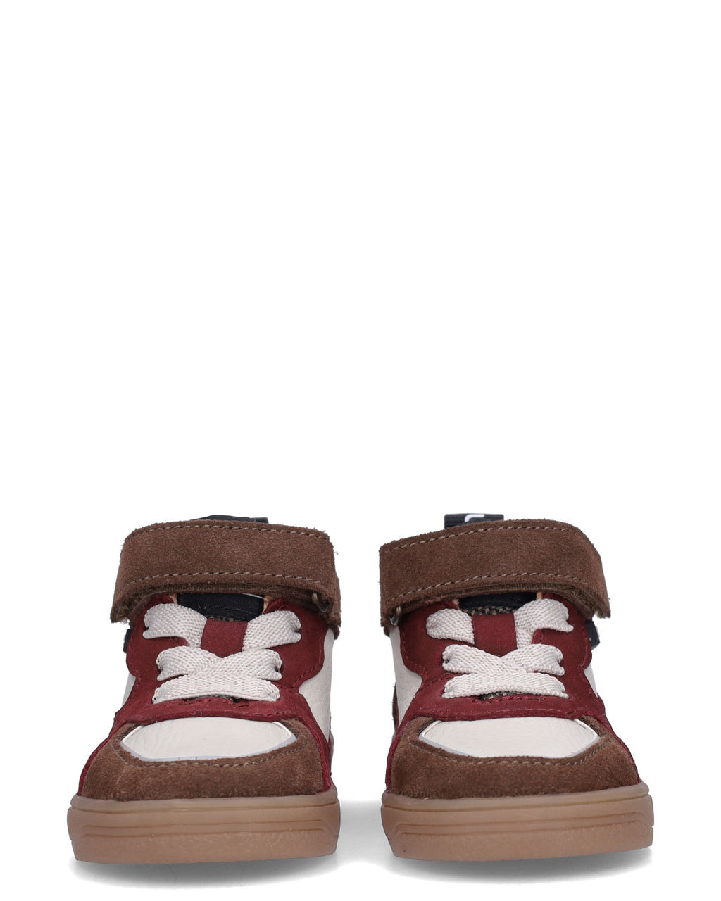 MARLON MELLOW Unisex Sneakers Bruin met Rood