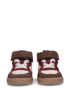 MARLON MELLOW Unisex Sneakers Bruin met Rood
