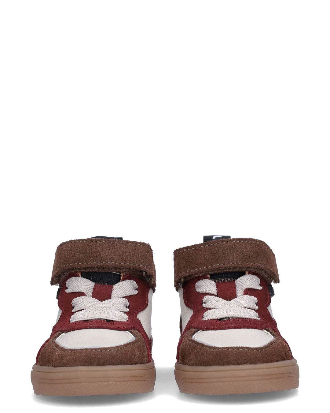 MARLON MELLOW Unisex Sneakers Bruin met Rood