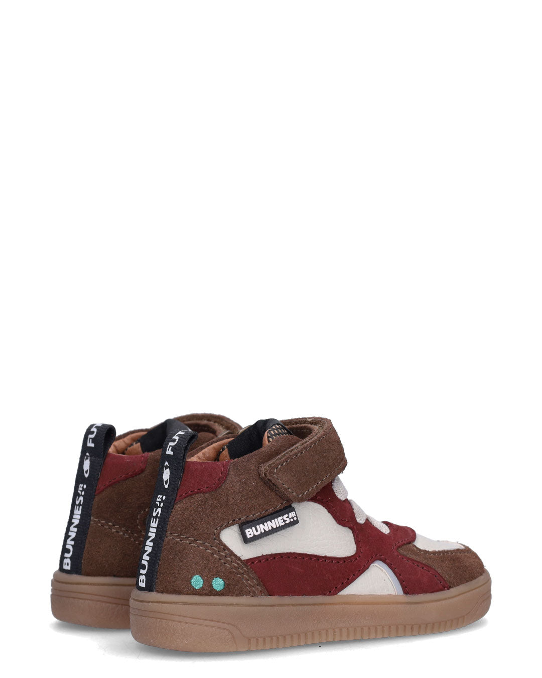 MARLON MELLOW Unisex Sneakers Bruin met Rood