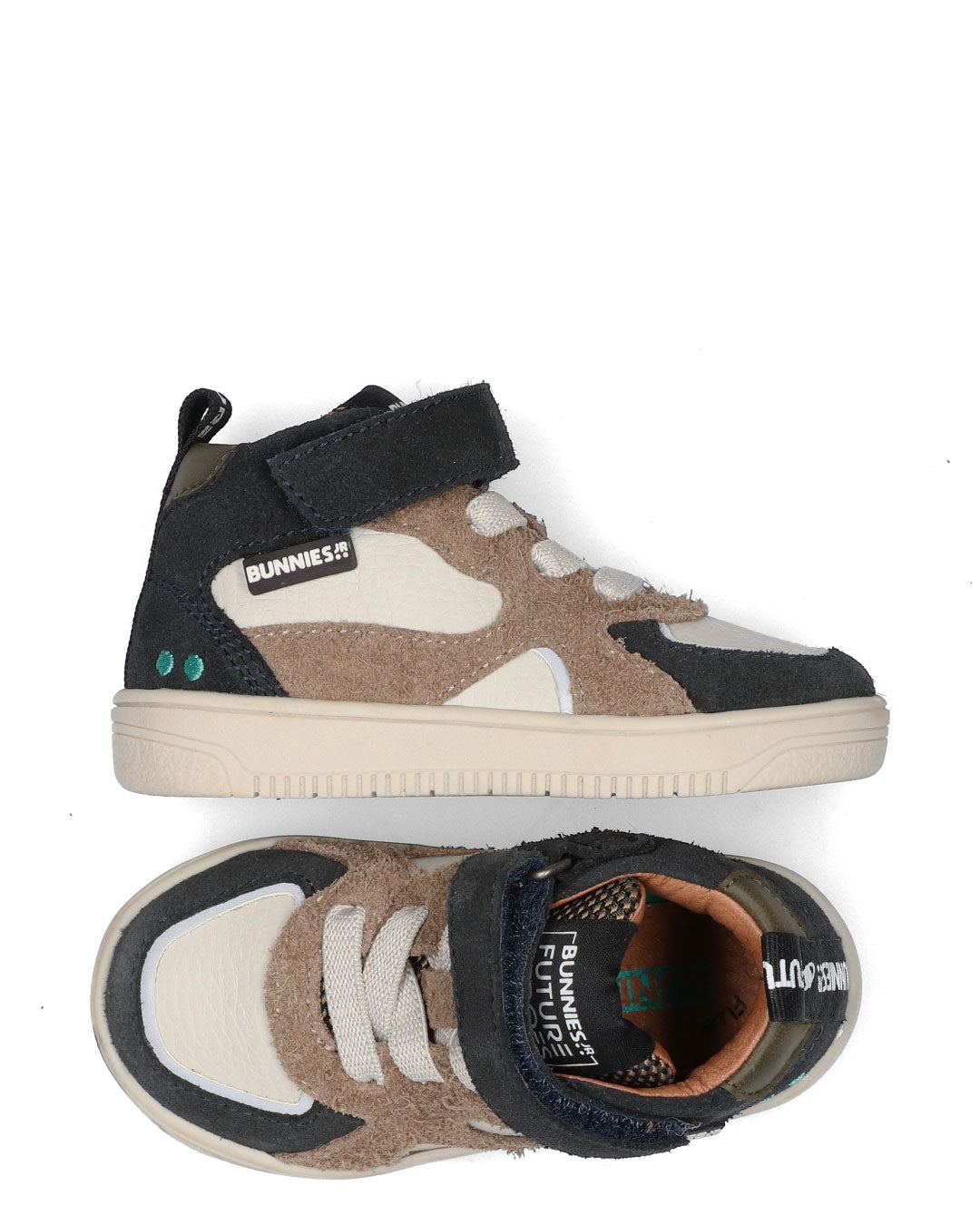 MARLON MELLOW Jongens Sneakers Blauw met Beige