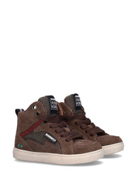 LUX LOUW Jongens Sneakers Donkerbruin