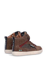 LUX LOUW Jongens Sneakers Donkerbruin