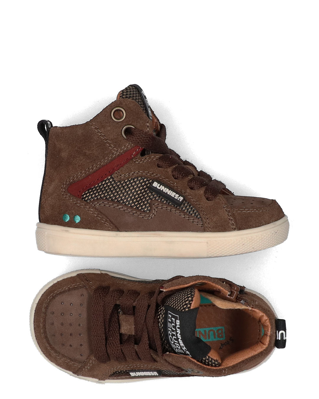 LUX LOUW Jongens Sneakers Donkerbruin