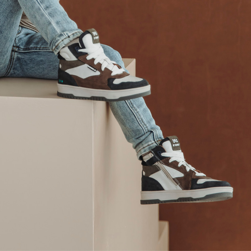 Billie Baas Hoge Sneakers Jongens Bruin
