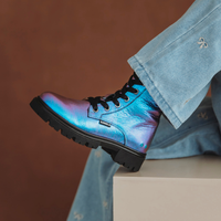 Saar Sterk Biker Boots Meisjes Blauw