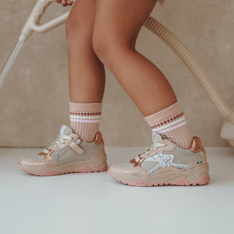 Cleo Chunky Lage Sneakers Meisjes Roze